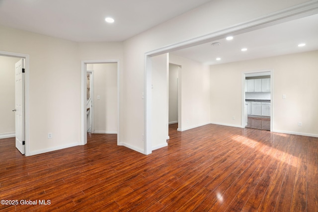 21 Kimball St, Amsterdam, NY 12010 - unfurnished room with wood finished floors, recessed lighting, and baseboards
