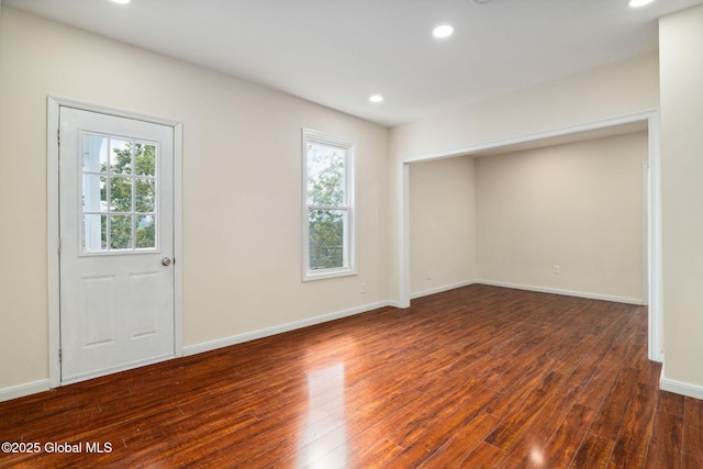 21 Kimball St, Amsterdam, NY 12010 - unfurnished room featuring healthy amount of natural light, wood finished floors, recessed lighting, and baseboards