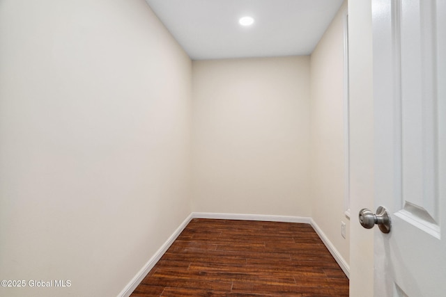 21 Kimball St, Amsterdam, NY 12010 - spare room with dark wood-type flooring, baseboards, and recessed lighting