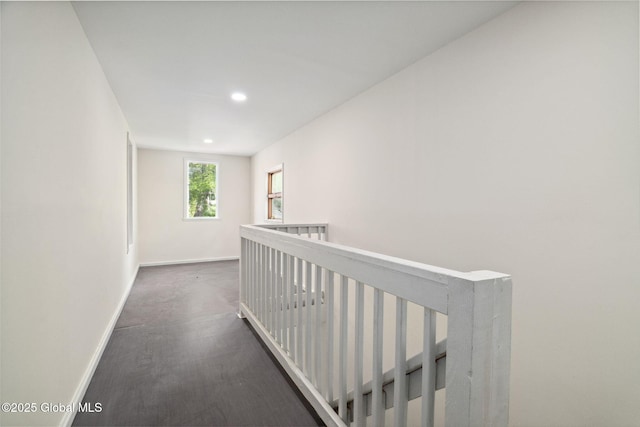 21 Kimball St, Amsterdam, NY 12010 - hall featuring baseboards, an upstairs landing, and recessed lighting