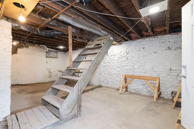 21 Kimball St, Amsterdam, NY 12010 - unfinished basement featuring stairs