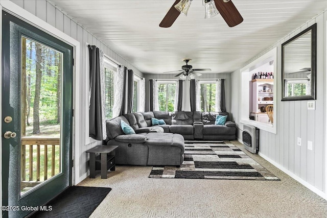 140 Redmond Rd, Moreau, NY 12831 - sunroom with carpet and baseboards
