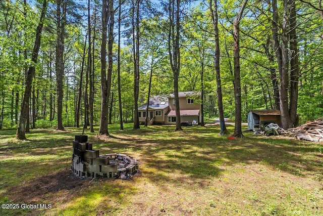 140 Redmond Rd, Moreau, NY 12831 - view of green lawn featuring a view of trees