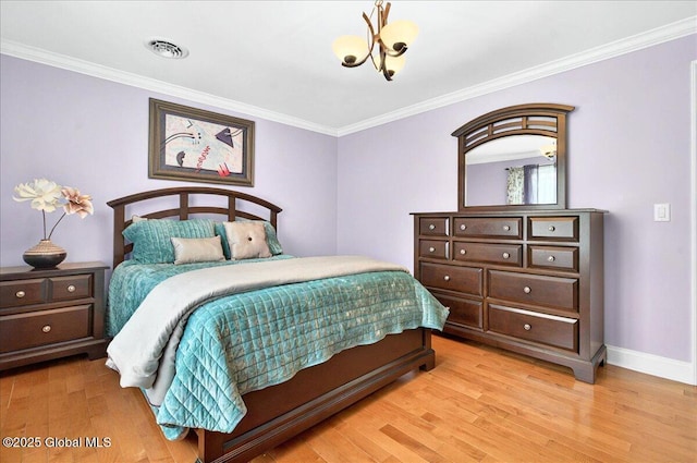2085 Weast Rd, Princetown, NY 12137 - bedroom featuring light wood-style flooring, ornamental molding, and baseboards