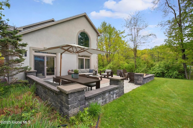2085 Weast Rd, Princetown, NY 12137 - view of patio / terrace featuring an outdoor living space with a fire pit