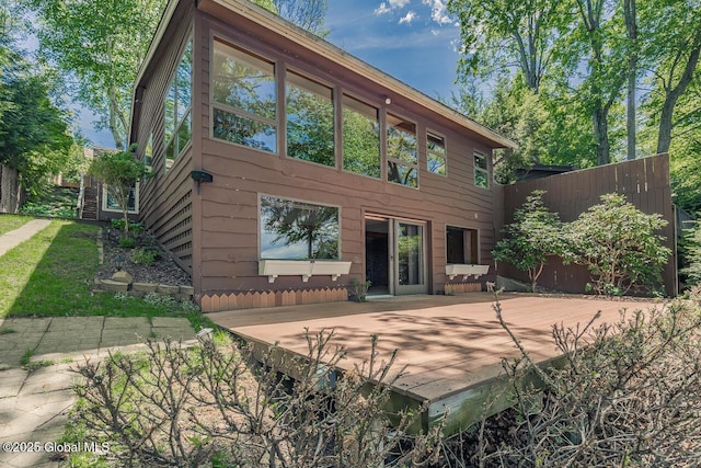 241 Kunkel Rd, Mayfield, NY 12117 - rear view of property featuring a deck