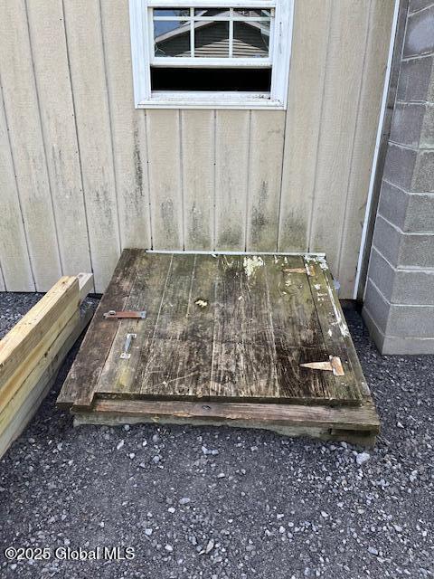 854 Millers Corners Rd, Florida, NY 12053 - exterior view of a bulkhead entry