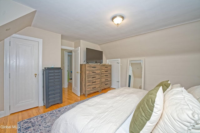 5 Kakely St, Albany, NY 12208 - bedroom featuring vaulted ceiling and light wood-style floors