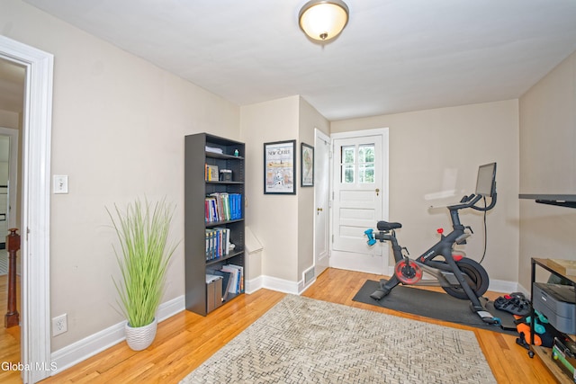 5 Kakely St, Albany, NY 12208 - exercise area with wood finished floors and baseboards