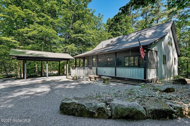209 Chester Shores Rdg, Chester, NY 12817 - view of front of property with driveway and a carport