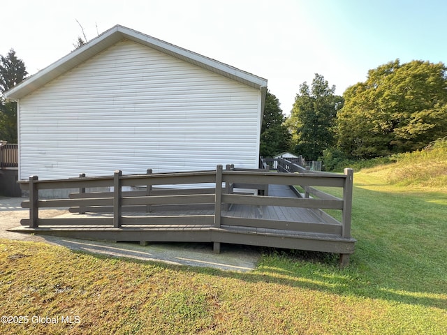 667-669 Ash Grove Rd, White Creek, NY 12816 - view of home's exterior featuring a yard and a wooden deck