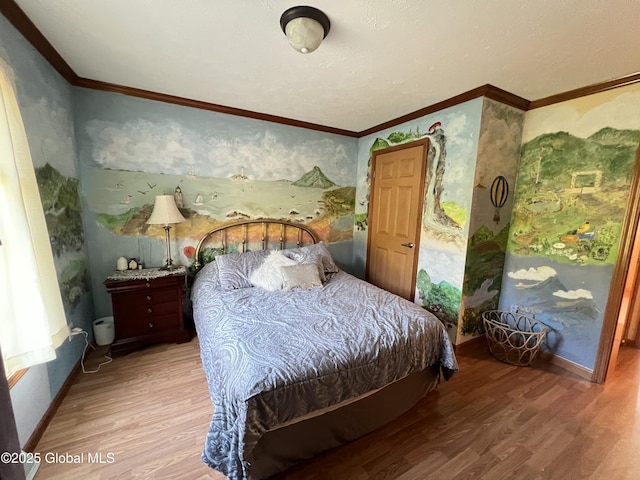 667-669 Ash Grove Rd, White Creek, NY 12816 - bedroom with light wood-style floors, crown molding, and baseboards