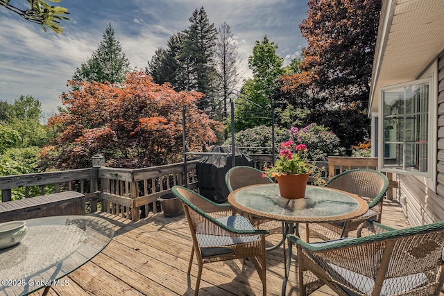 7 Western Ave, Charlton, NY 12019 - wooden terrace featuring outdoor dining space