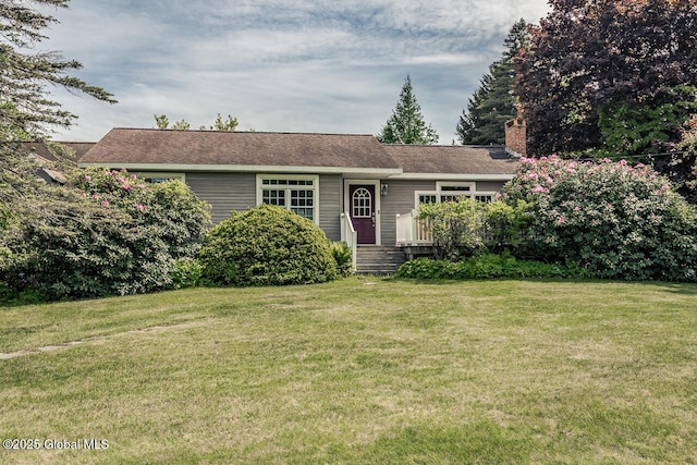7 Western Ave, Charlton, NY 12019 - view of front of property featuring a chimney and a front lawn