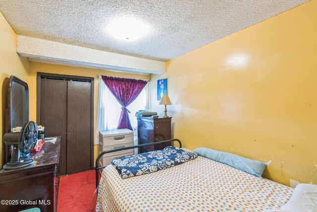 27 Columbia St, Hudson, NY 12534 - carpeted bedroom featuring a textured ceiling