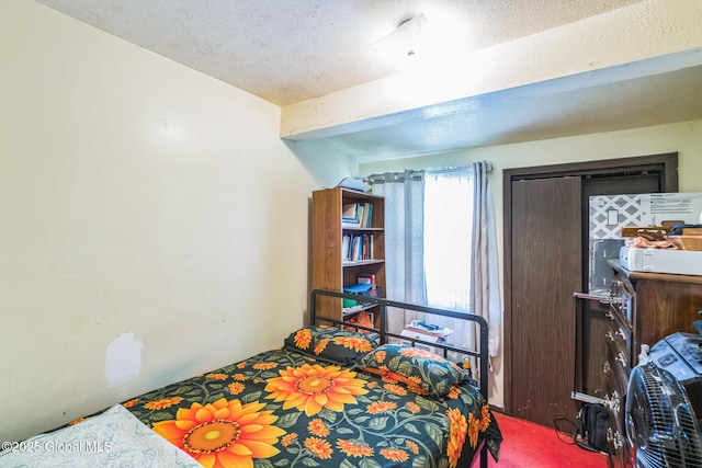 27 Columbia St, Hudson, NY 12534 - bedroom featuring a textured ceiling and carpet floors