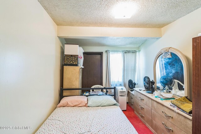 27 Columbia St, Hudson, NY 12534 - bedroom featuring a textured ceiling and dark colored carpet