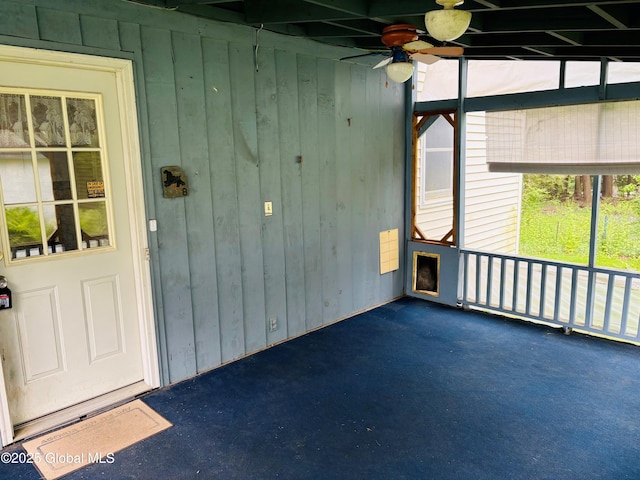 8 Lee Ave, Rexford, NY 12148 - unfurnished sunroom featuring ceiling fan