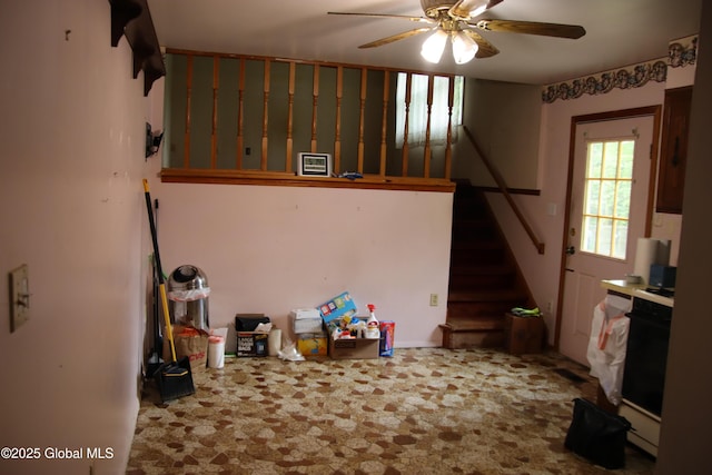58 Fisler Ave, Colonie, NY 12304 - kitchen featuring a ceiling fan