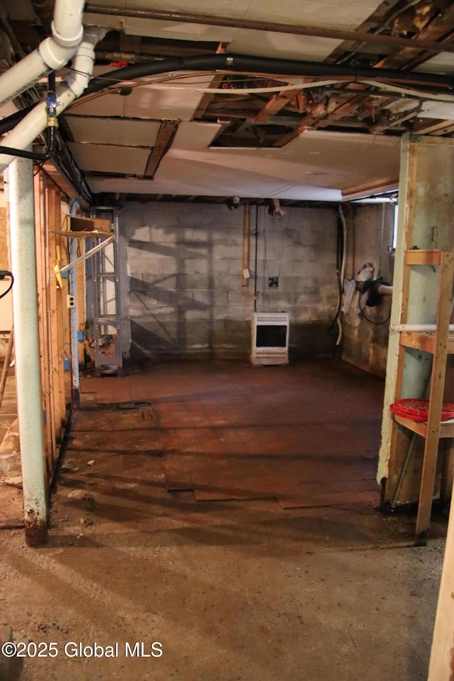 58 Fisler Ave, Colonie, NY 12304 - unfinished basement with heating unit