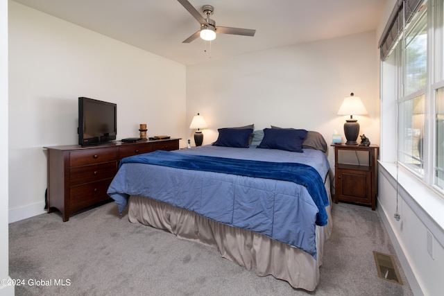 51 Rollman Cir, Hadley, NY 12835 - carpeted bedroom featuring ceiling fan and baseboards