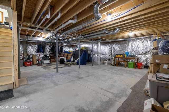 51 Rollman Cir, Hadley, NY 12835 - unfinished basement featuring stairs