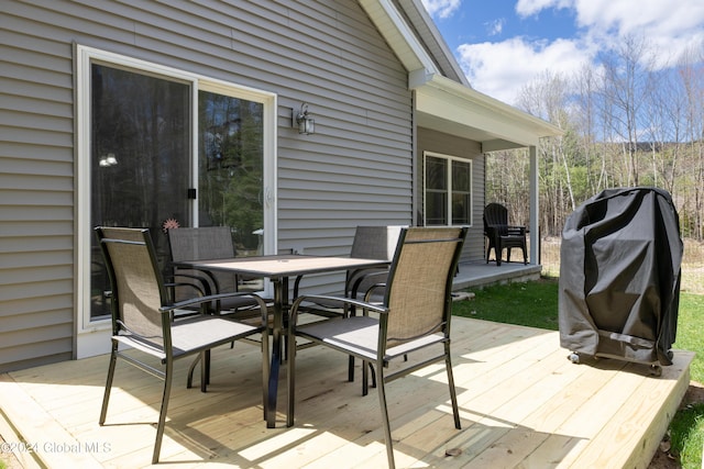 51 Rollman Cir, Hadley, NY 12835 - deck featuring outdoor dining space and grilling area