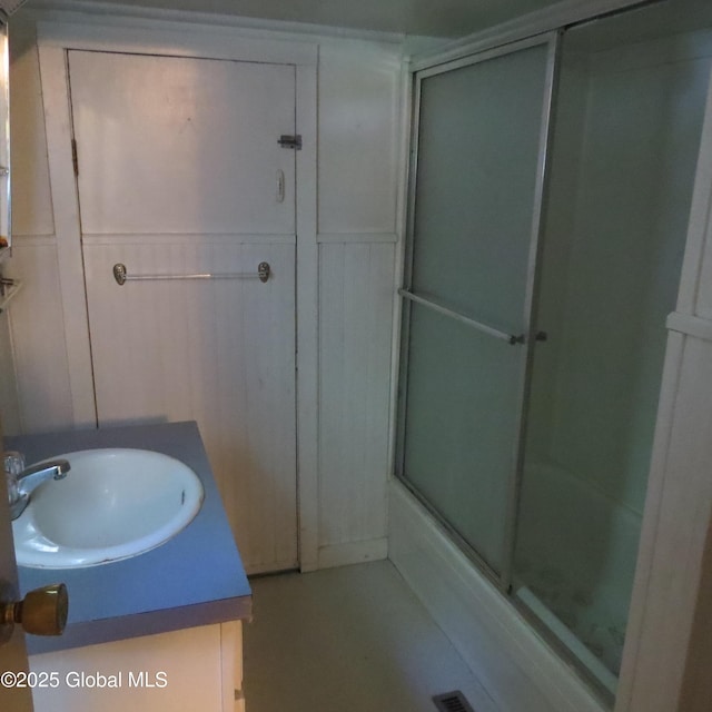 60 Bridge St, Broadalbin, NY 12025 - bathroom with a shower with door and vanity