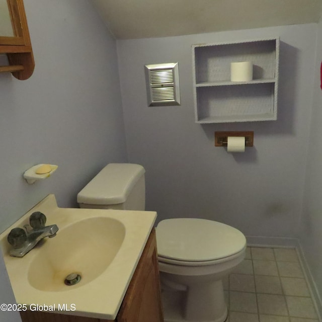 60 Bridge St, Broadalbin, NY 12025 - half bath featuring vanity and tile patterned floors