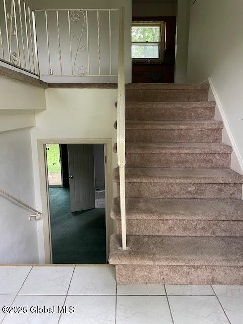 2070 Grand Blvd, Niskayuna, NY 12309 - staircase with tile patterned flooring