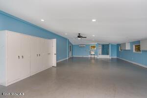 138 Lydon Ln, New Baltimore, NY 12087 - garage featuring ceiling fan, recessed lighting, and baseboards
