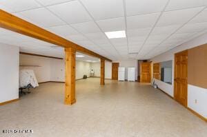 138 Lydon Ln, New Baltimore, NY 12087 - basement featuring a drop ceiling and baseboards