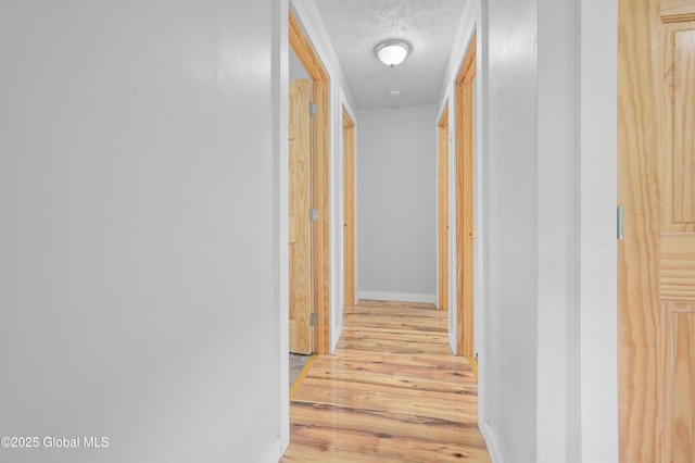 10610 State Highway 7, Worcester, NY 12064 - hall featuring light wood-type flooring, a textured ceiling, and baseboards
