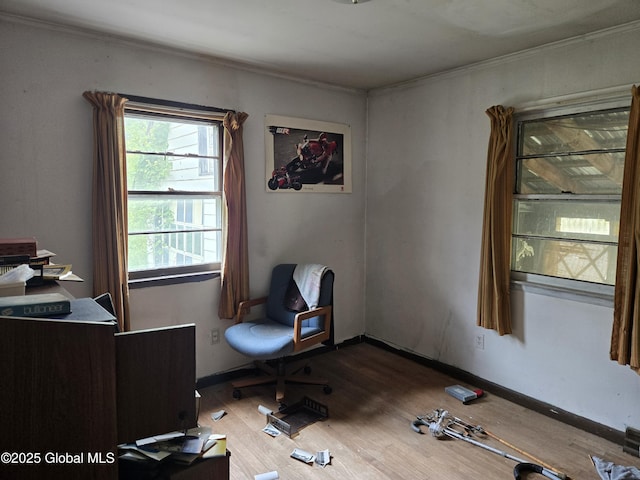 4 S E Ave, Johnstown, NY 12095 - office area featuring wood finished floors and crown molding