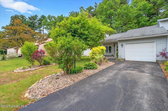 60 Tallow Wood Dr, Clifton Park, NY 12065 - view of front of property with a garage, asphalt driveway, and a front lawn