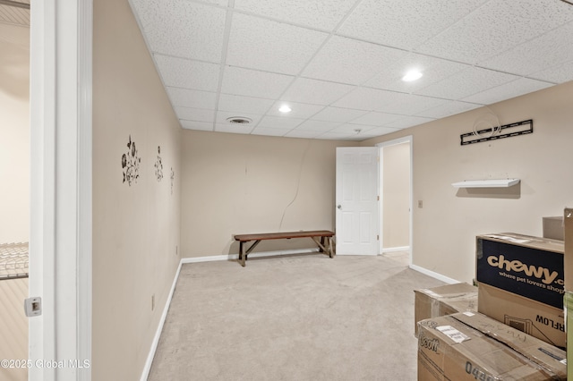 3119 State Route 150, Schodack, NY 12063 - unfurnished office featuring carpet, a paneled ceiling, recessed lighting, and baseboards