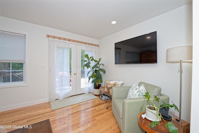 17 Ringwald Rd, Coeymans, NY 12046 - entryway featuring french doors, wood finished floors, baseboards, and recessed lighting