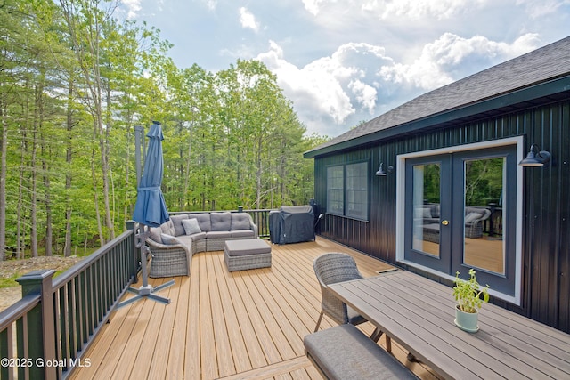 17 Ringwald Rd, Coeymans, NY 12046 - wooden terrace featuring outdoor lounge area and french doors
