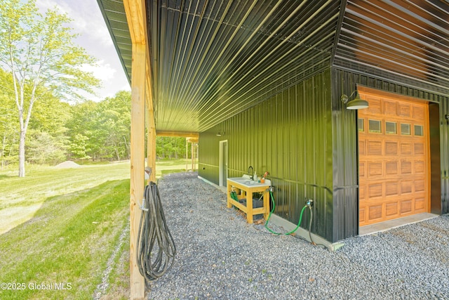17 Ringwald Rd, Coeymans, NY 12046 - view of patio / terrace featuring a garage