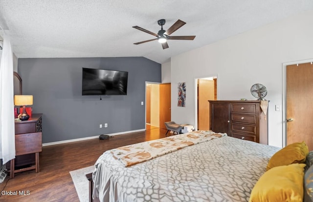 7 Hawthorn Cir, Albany, NY 12203 - bedroom featuring vaulted ceiling, wood finished floors, and a ceiling fan