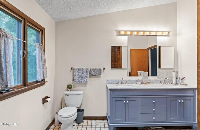 7 Hawthorn Cir, Albany, NY 12203 - full bathroom featuring double vanity and a textured ceiling
