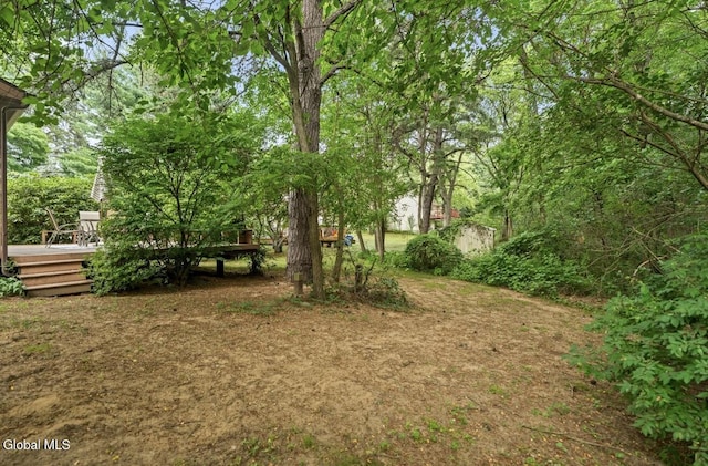 7 Hawthorn Cir, Albany, NY 12203 - view of yard with a deck