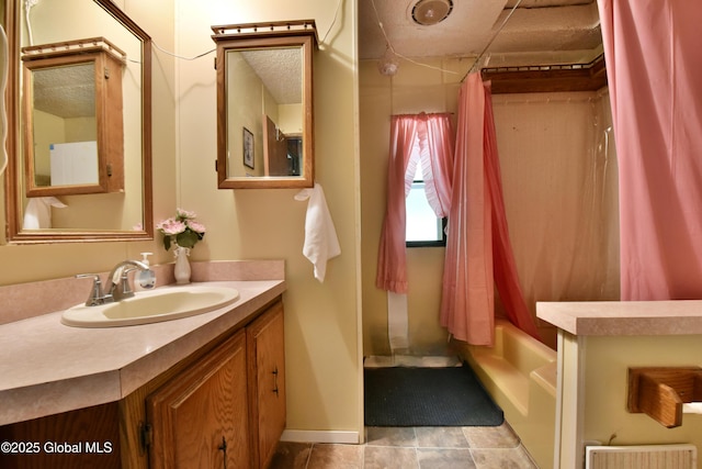 202 Lakeland Rd, Edinburg, NY 12835 - bathroom with vanity and shower / bath combination with curtain