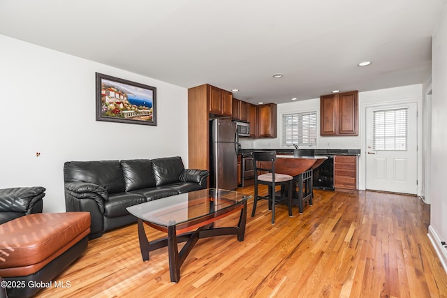1112 Western Ave Unit 3, Albany, NY 12203 - living area with light wood-type flooring and recessed lighting