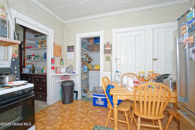 6 123rd St, Troy, NY 12182 - dining space with an ornate ceiling and crown molding