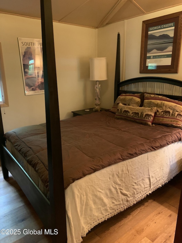 847 Lake Ave, Lake Luzerne, NY 12846 - bedroom with wood finished floors and lofted ceiling