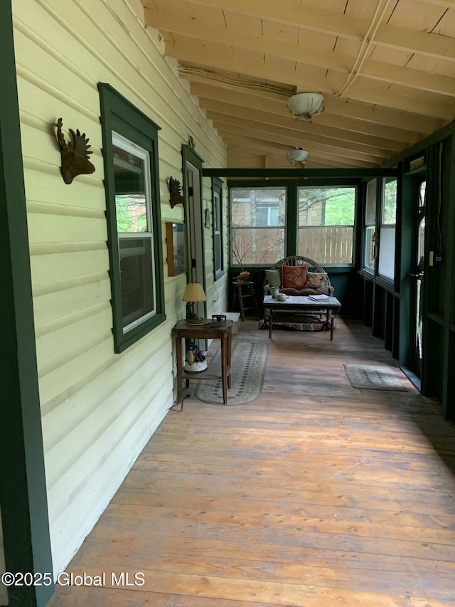 847 Lake Ave, Lake Luzerne, NY 12846 - sunroom with lofted ceiling