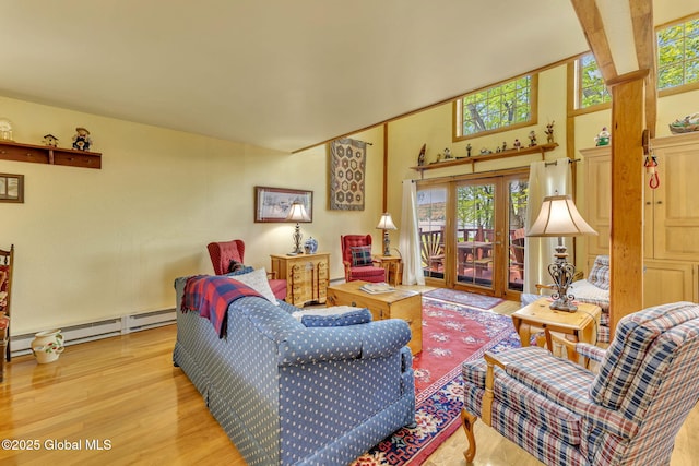 2555 County Highway 22, Exeter, NY 13315 - living area featuring wood finished floors and baseboard heating