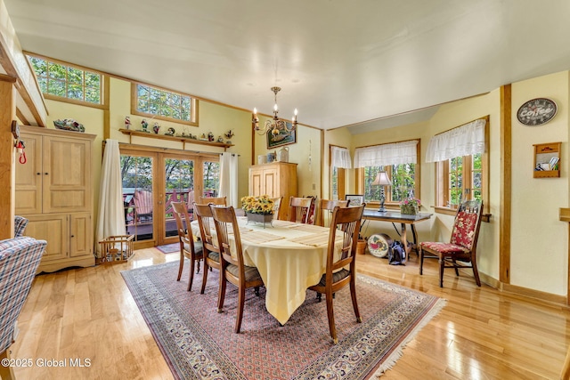 2555 County Highway 22, Exeter, NY 13315 - dining space featuring french doors, healthy amount of natural light, and light wood-type flooring