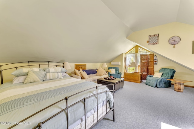 2555 County Highway 22, Exeter, NY 13315 - carpeted bedroom featuring lofted ceiling